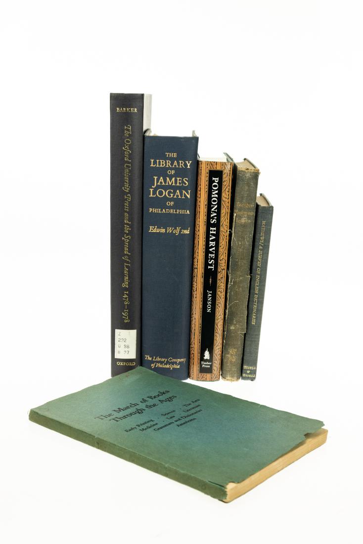 6V Reference BOOKS-ON-BOOKS LITERARY & PRINTING HISTORY: 6V Reference BOOKS-ON-BOOKS LITERARY & PRINTING HISTORY Vintage & Antique Signed Limited Edition English Dictionaries Deutsches Psuedonymen-Lexikon Catalogue Rosenbach Company Library James Logan Phil