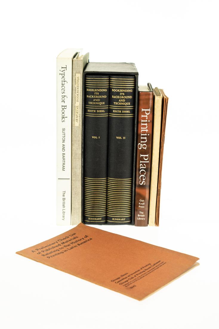 10V Reference HISTORY OF PRINTING & BOOKBINDING: 10V Reference HISTORY OF PRINTING & BOOKBINDING Typography Paper Stock I V Sutphin Co Check List WPA Dominican Republic Latin America Venezuela Chile Edith Diehl First Edition Slipcase Technique Armor