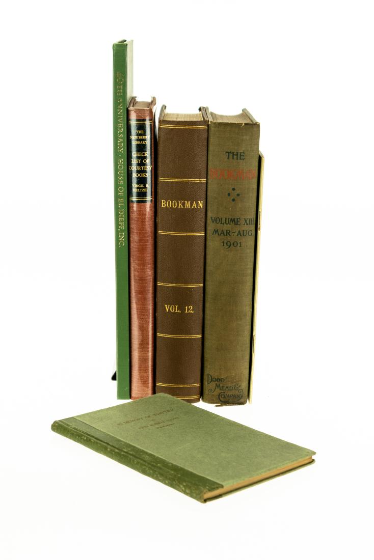 6V Books-On-Books LITERARY HISTORY Gilt Illustrated: 6V Books-On-Books LITERARY HISTORY Gilt Illustrated Photographs Whittier Catalogue Henry David Thoreau Newberry Library Bookman Literary Journal Dodd Mead & Company House Of El Dieff Anniversary Catal