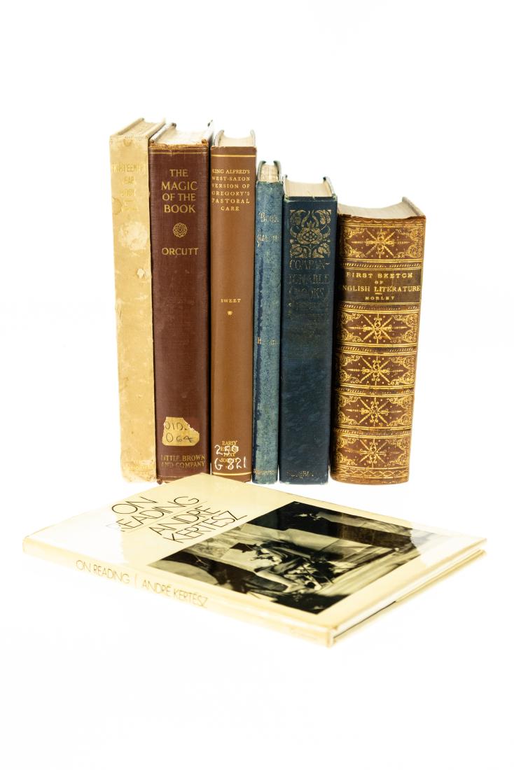 7V Vintage & Antique Books COLLECTIBLE BOOKS ON BOOKS &: 7V Vintage & Antique Books COLLECTIBLE BOOKS ON BOOKS & LITERARY HISTORY Leatherbound Decorative Binding Gilt Marbled Paper Signed King Alfred Photographs William Dana Orcutt Book Collecting Book Deta