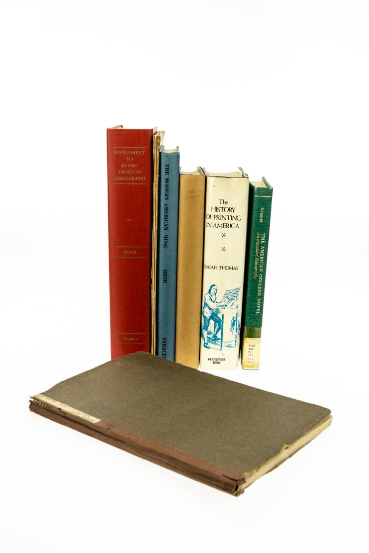 7V Collectible Reference HISTORY OF AMERICAN BOOK: 7V Collectible Reference HISTORY OF AMERICAN BOOK PRINTING & PUBLISHING Books-On-Books Bibliographic College Novel Biography Printers Isaiah Thomas Quakeriana Charles Roberts Verse Catalog William Smi