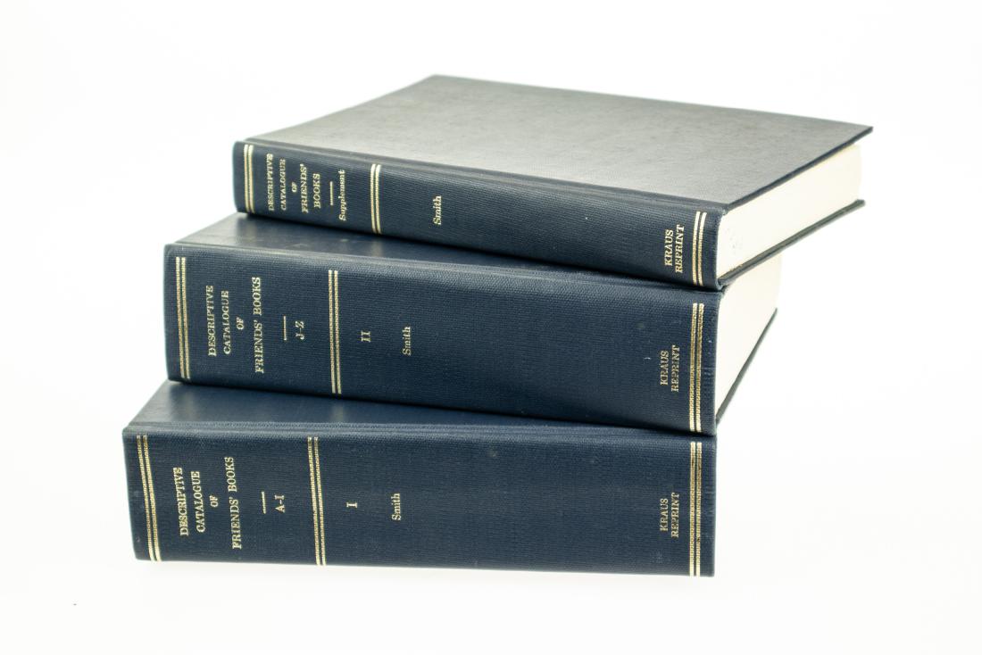 3V Joseph Smith A DESCRIPTIVE CATALOGUE OF FRIENDS: 3V Joseph Smith A DESCRIPTIVE CATALOGUE OF FRIENDS BOOKS 1970 Reprint Of 1867-1893 Editions Complete Set Quakers Society Of Friends Biographical Notices Bibliographic Reference Botanical Medical Poeti