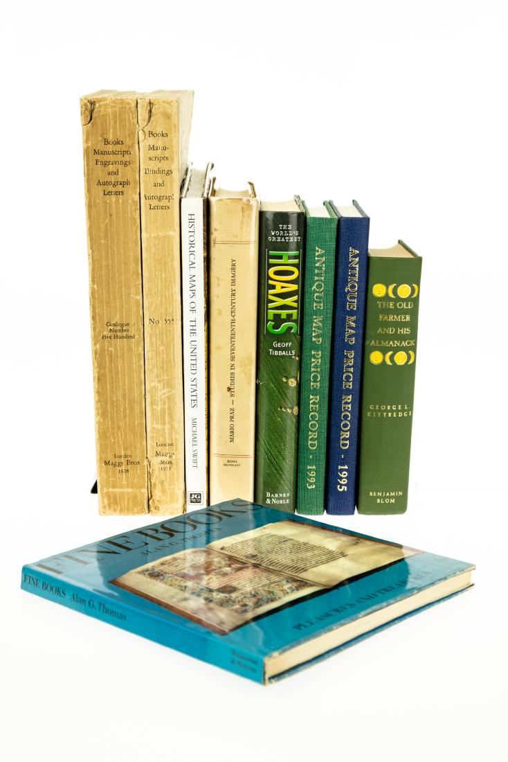 9V Collectible Reference HISTORY OF BOOKS AND MAPS: 9V Collectible Reference HISTORY OF BOOKS AND MAPS Books-On-Books Bibliographic Cartography George Lyman Kittredge Farmers Almanack New England Jon K Rosenthal Antique Map Price Record And Handbook 19