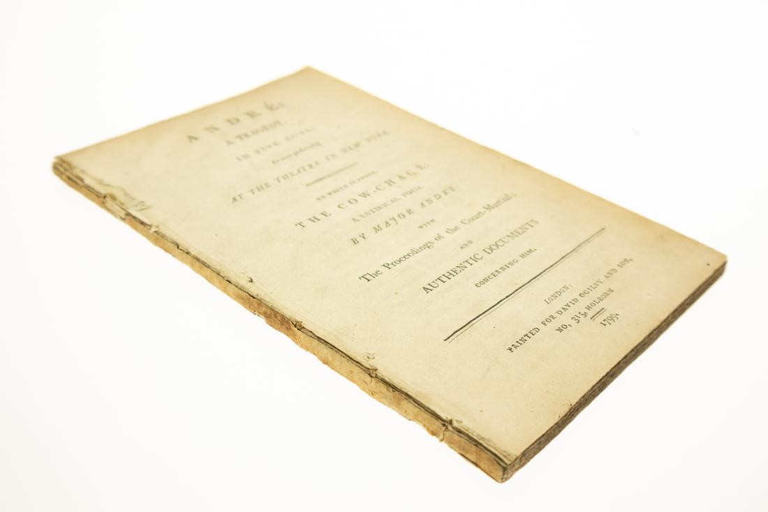 William Dunlop ANDRE A TRAGEDY IN FIVE ACTS TO WHICH IS: William Dunlop ANDRE A TRAGEDY IN FIVE ACTS TO WHICH IS ADDED THE COW-CHACE AND AUTHENTIC DOCUMENTS 1799 Antique Rare Theater Playwright Painter Historian John Andre British Army Officer Spy Hanged Am