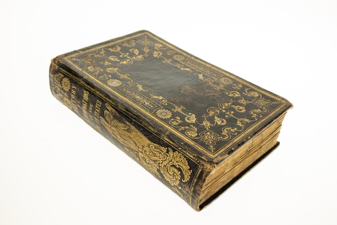 HISTORY OF ALL THE RELIGIOUS DENOMINATIONS IN THE: HISTORY OF ALL THE RELIGIOUS DENOMINATIONS IN THE UNITED STATES 1849 Decorative Leather Gilt Antique Illustrated Portraits Statistics Tables Shakers Quaker Friends Mormons Latter Day Saints Amish Omis