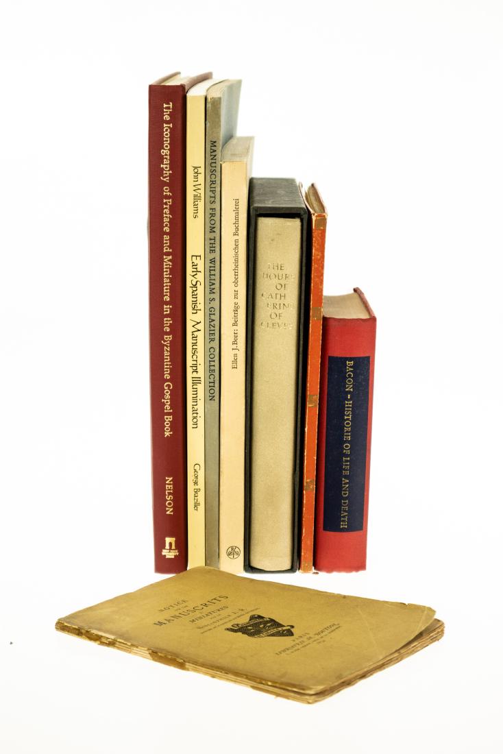 8V Collectible Books-On-Books HISTORY OF EARLY BOOKS: 8V Collectible Books-On-Books HISTORY OF EARLY BOOKS AND MANUSCRIPTS Bibliographic Illumined Incunabula Francis Bacon Facsimile Miniatures Bibliophile J R Hours of Catherine of Cleves Decorative Color
