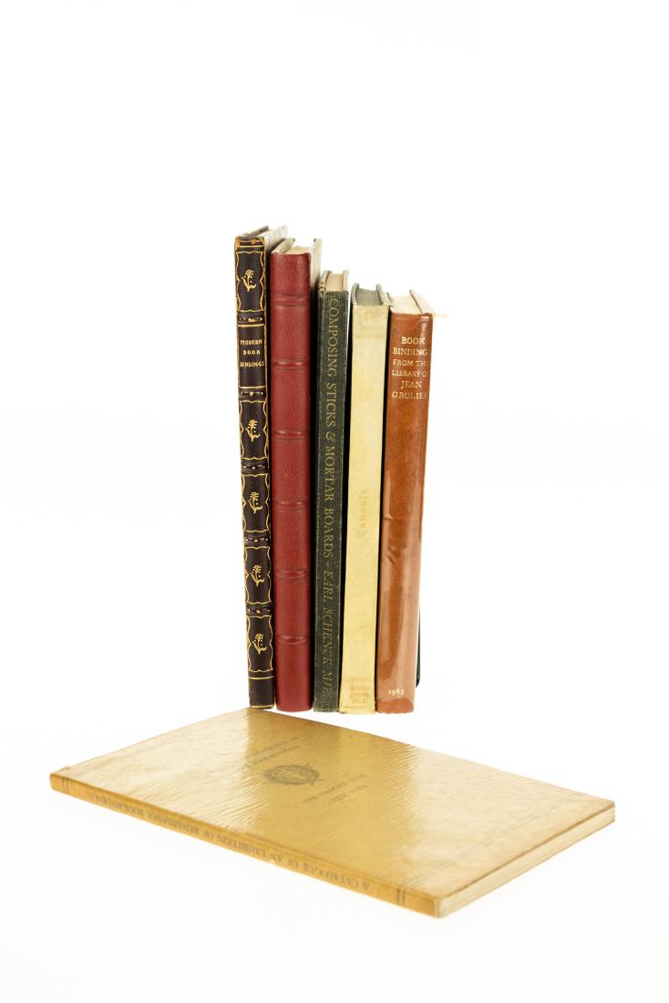 6V Vintage and Antique Books-On-Books HISTORY OF: 6V Vintage and Antique Books-On-Books HISTORY OF BOOKBINDING AND PRINTING Limited Edition Typography Papermaking Leatherbound Gilt Decorative Binding Cancels Facsimiles Collotype Renaissance Bookbindi