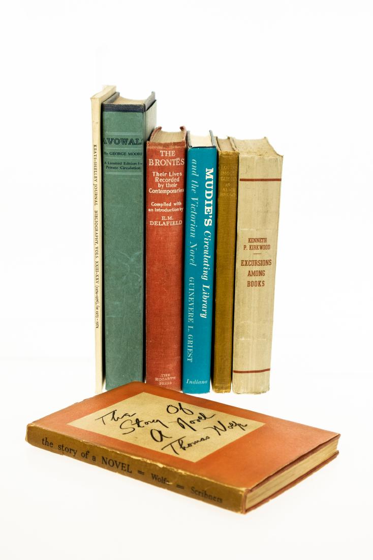 7V Books-On-Books LITERARY HISTORY First Printings: 7V Books-On-Books LITERARY HISTORY First Printings Limited Edition Artist-Signed Bibliographic Story of a Novel Thomas Wolfe Newspaper Clippings Laid In Excursions Among Books Kenneth P Kirkwood Mudie