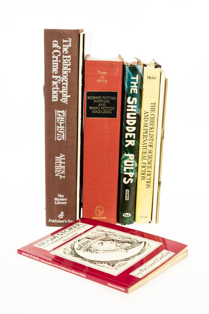 8V Reference BOOKS-ON-BOOKS SCIENCE FICTION FANTASY: 8V Reference BOOKS-ON-BOOKS SCIENCE FICTION FANTASY MYSTERY Bibliographic Crime Fiction Bram Stoker Bibliography of First Editions Richard Dalby Sherlock Holmes Catalogue Exhibition Abbey House 1951 I