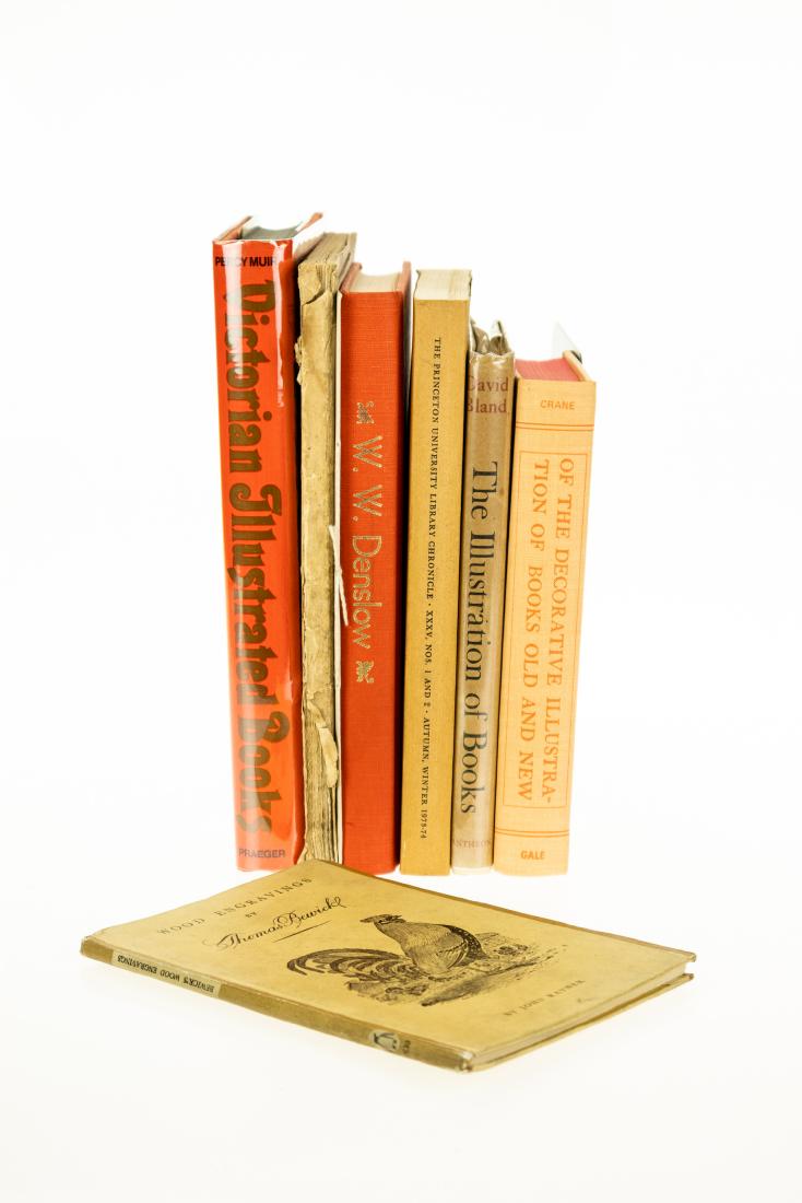 8V Books-On-Books HISTORY OF BOOK ILLUSTRATION: 8V Books-On-Books HISTORY OF BOOK ILLUSTRATION Illustrated First Edition Plates Denslow Engravings on Wood by Thomas Bewick David Bland Decorative Illustration of Books Old and New Walter Crane Prince