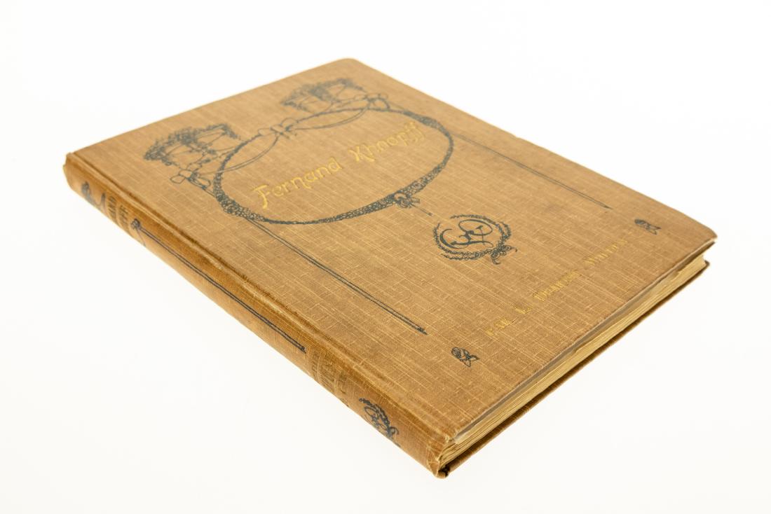 Louis Dumont-Wilden FERNAND KHNOPFF 1907 Limited: Louis Dumont-Wilden FERNAND KHNOPFF 1907 Limited Edition Frontispiece Portrait Tissue-Guarded Mounted Plates Illustrated Belgian Symbolist Painter Fernand Edmond Jean Marie Khnopff Artist Sculptor Des