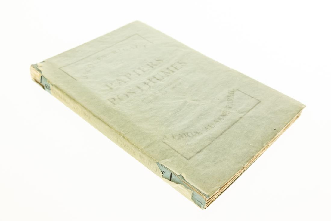 Jacques Rigaut PAPIERS POSTHUMES 1934 Limited Edition: Jacques Rigaut PAPIERS POSTHUMES 1934 Limited Edition Photograph by Man Ray French Surrealist Poet Dadaist Suicide Themes Writer Uncut Pages Title: Papiers Posthumes Author: Jacques Rigaut - Jacques R