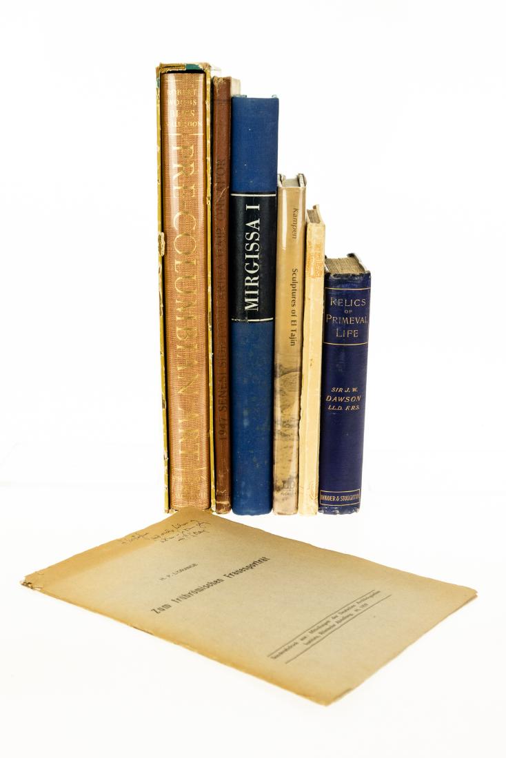 7V VINTAGE AND ANTIQUE ANTHROPOLOGY AND ARCHAEOLOGY: 7V VINTAGE AND ANTIQUE ANTHROPOLOGY AND ARCHAEOLOGY Author-Signed Inscribed Primitive Societies Temples Excavation Egyptology Orientalia Primeval Life Sr J William Dawson Tiwanaku Andes Pre-Columbian 