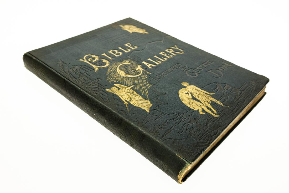 Talbot W Chambers THE BIBLE GALLERY ILLUSTRATED BY: Talbot W Chambers THE BIBLE GALLERY ILLUSTRATED BY GUSTAVE DORE WITH MEMOIR OF DORE AND DESCRIPTIVE LETTER-PRESS 1880 Decorative Gilt Binding Very Nice Condition French Artist Designer Painter Biblica