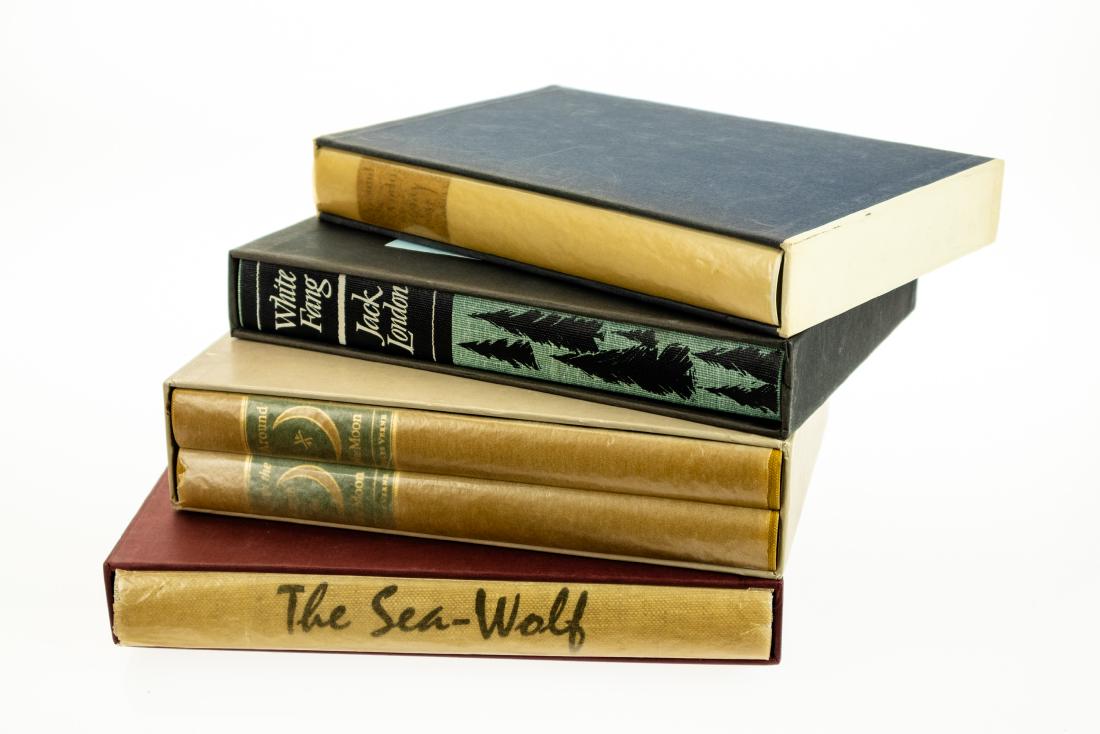 4V Literature LIMITED EDITIONS CLUB JACK LONDON AND: 4V Literature LIMITED EDITIONS CLUB JACK LONDON AND JULES VERNE Signed Decorative Illustrated Slipcase Around the World in Eighty Days Edward A Wilson Ray Bradbury Introduction From the Earth to the M