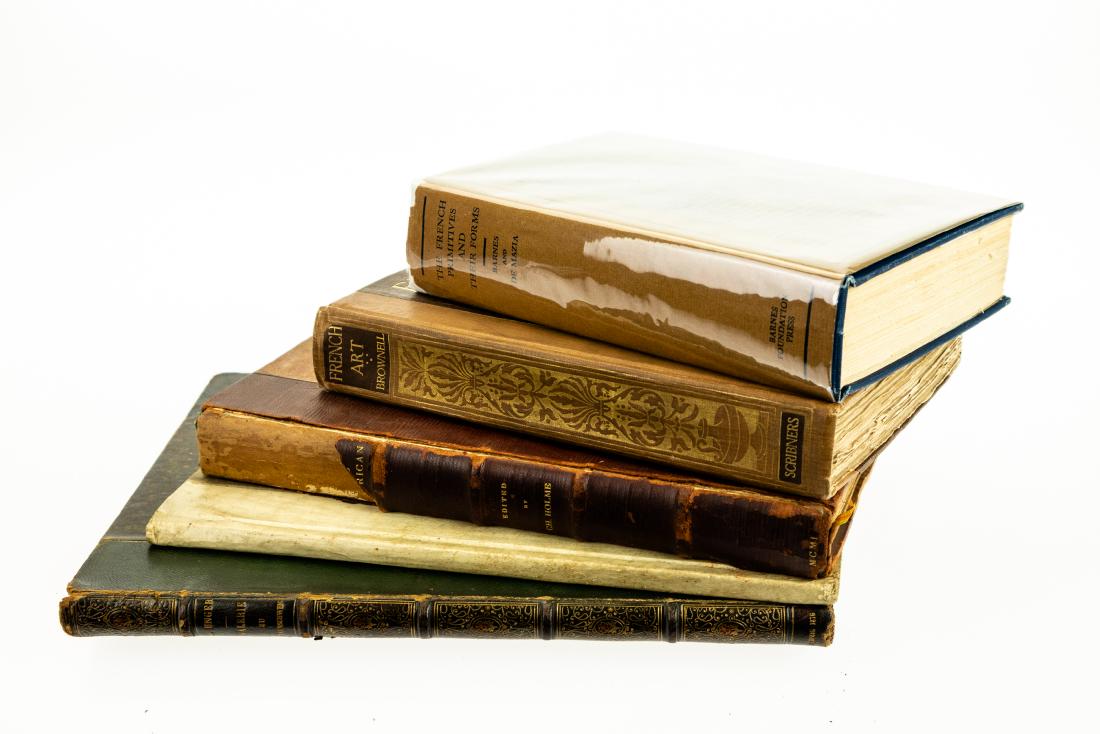 5V Illustrated Art Books ANTIQUE ART HISTORY Decorative: 5V Illustrated Art Books ANTIQUE ART HISTORY Decorative Leatherbound Gilt Marbled Paper Engravings French Primitives Albert C Barnes Violette de Mazia Classic and Contemporary painting and Sculpture B