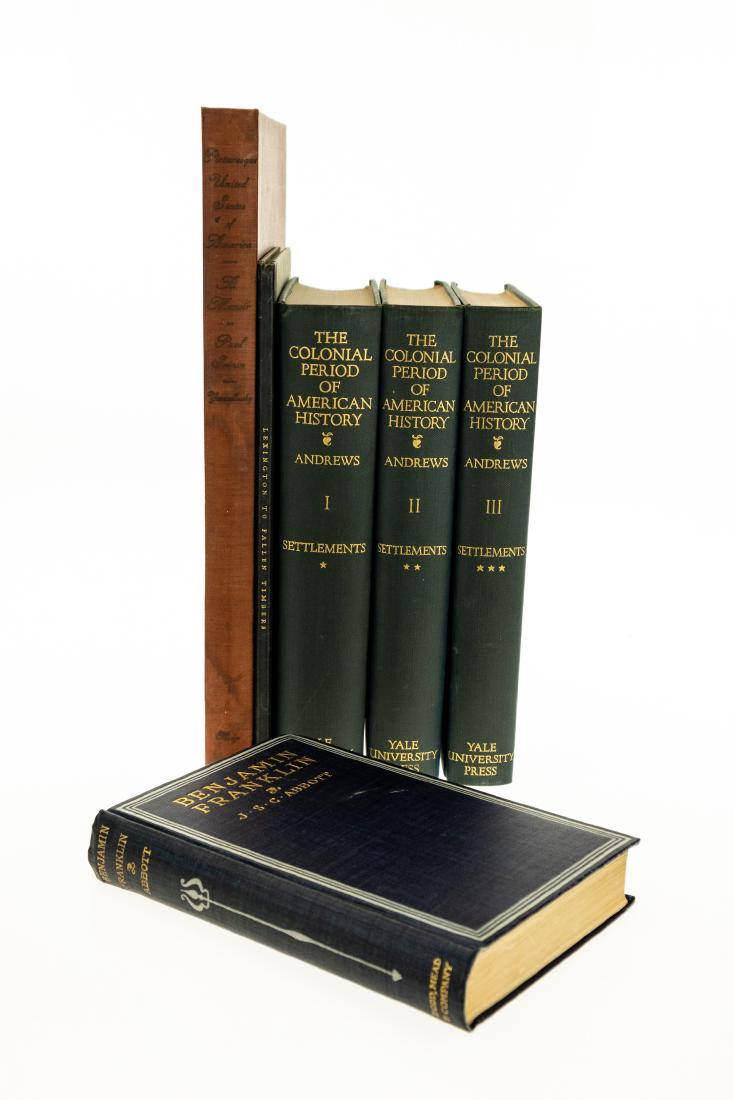 6V US History ANTIQUE EARLY AMERICAN HISTORY Colonial: 6V US History ANTIQUE EARLY AMERICAN HISTORY Colonial Revolutionary New England Benjamin Franklin Colonial Settlements Charles M Andrews Lexington to Fallen Timbers Military Clements Library Universit