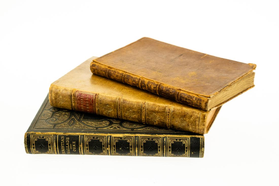 3V Collectible Books ANTIQUE LEATHERBOUND THEOLOGY: 3V Collectible Books ANTIQUE LEATHERBOUND THEOLOGY Decorative Deluxe Binding Gilt Illustrated Plates Daniel Stanton Journal of the Life Travels and Gospel Labours 1772 James Bandinel Eight Sermons Pre