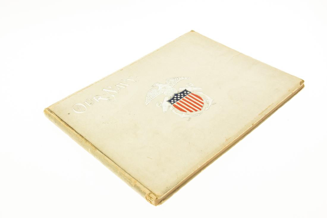 OUR NAVY c1895 Decorative Illustrated Antique US Navy: OUR NAVY c1895 Decorative Illustrated Antique US Navy Personnel Ships Classes Armaments Builder Histories Specifications Weapons Equipment Dynamite Cruiser Vesuvius Double Turret Monitor Miantomoh USS