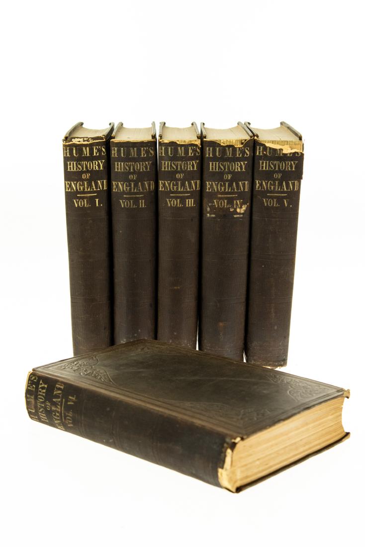 6V David Hume HISTORY OF ENGLAND 1860 Complete: 6V David Hume HISTORY OF ENGLAND 1860 Complete Decorative Gilt Julius Caesar Romans Britons Picts Saxons James the Second Henry II Elizabeth I Star Chamber Sir Walter Raleigh Puritans Ireland Scotland