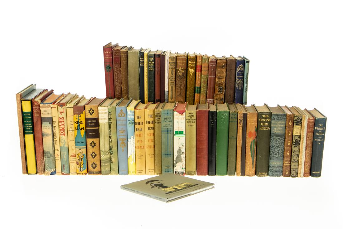 COLLECTIBLE LITERATURE AND POETRY Vintage and Antique: COLLECTIBLE LITERATURE AND POETRY Vintage and Antique Victorian Gilt Leatherbound Longfellow Goose Girl Harold MacGrath Humorous Poems Green Mansion Last of the Mohicans New England Nun Signpost Light
