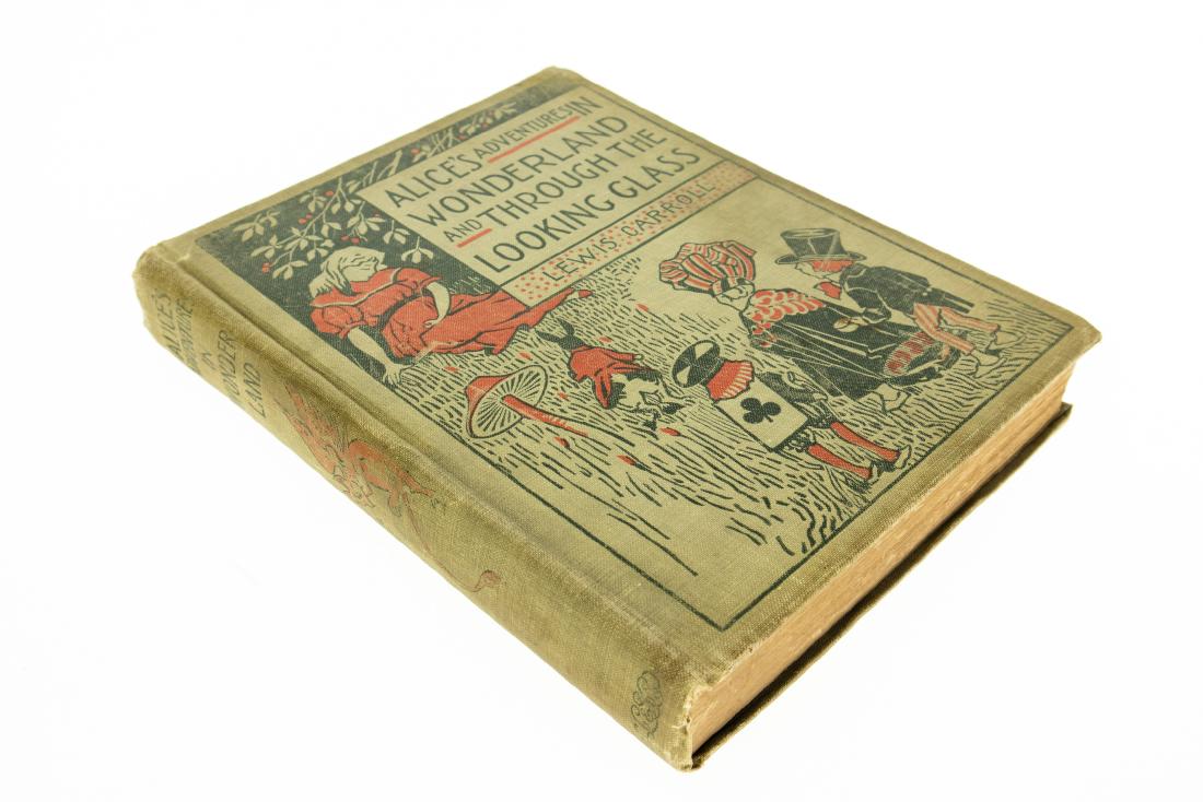Lewis Carroll ALICES ADVENTURES IN WONDERLAND 1898: Lewis Carroll ALICES ADVENTURES IN WONDERLAND 1898 Chromolitho Plates Illustrations John Tenniel Charles Lutwidge Dodgson Rabbit Hole Anthropomorphic Creatures Animals Logic Literary Nonsense Genre Li