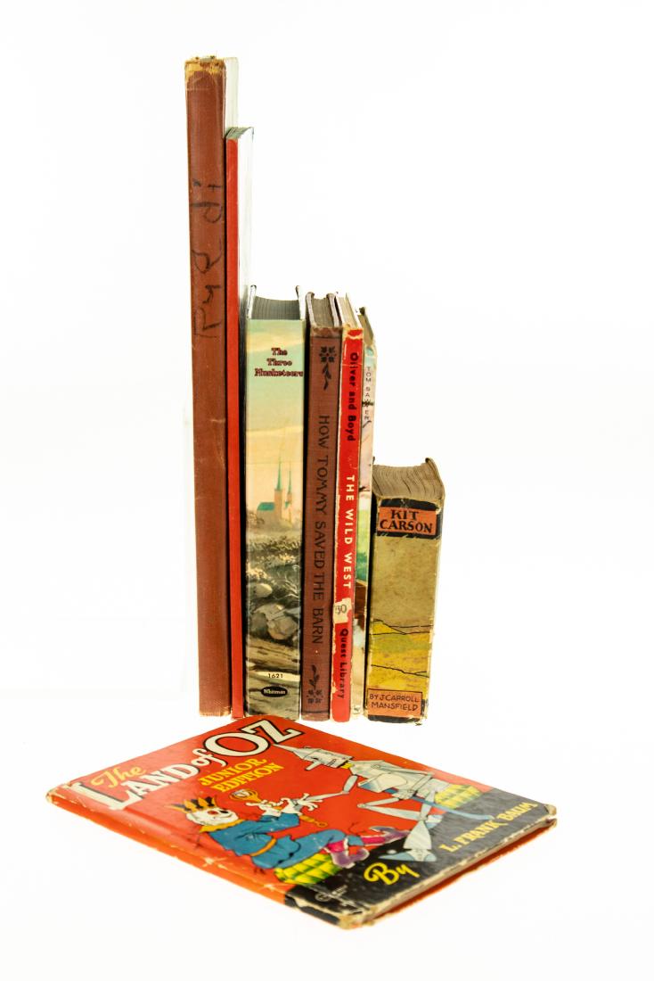 8V Juvenile Literature DECORATIVE ANTIQUE CHILDRENS: 8V Juvenile Literature DECORATIVE ANTIQUE CHILDRENS Illustrated Cowboys Indians Ox Adventure Wild West Pop-Up Mechanicals Kit Carson J Carroll Mansfield High Lights of History Series Land of Oz Frank 