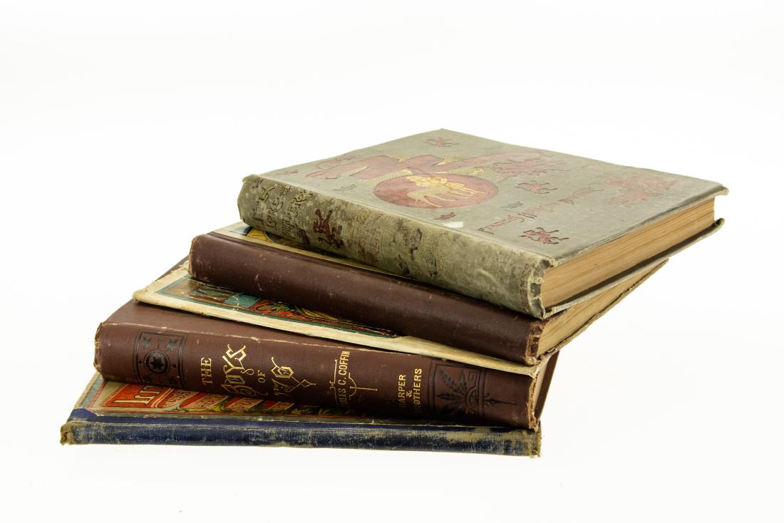 5V Juvenile Literature DECORATIVE ANTIQUE CHILDRENS: 5V Juvenile Literature DECORATIVE ANTIQUE CHILDRENS Victorian Gilt Bindings Chromolitho Linen Illustrated Stories About Animals Thomas Jackson Little Lord Fauntleroy Frances Hodgson Burnett Little Mis