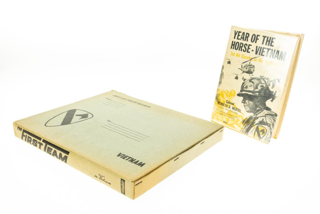 2V Collectible Military FIRST AIR CAVALRY DIVISION: 2V Collectible Military FIRST AIR CAVALRY DIVISION VIETNAM Year of the Horse 1968 First Edition Signed/Inscribed Kenneth D Mertel Army War College First Air Cavalry Division Vietnam August 1965-Decemb