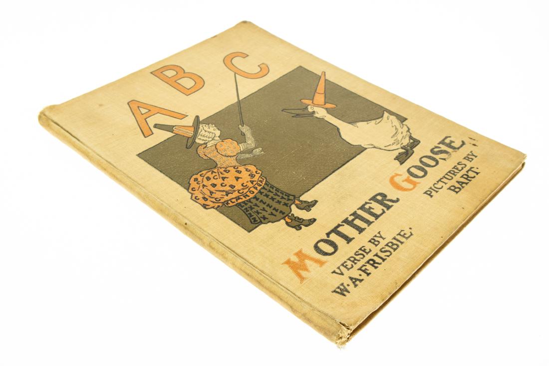 W A Frisbie ABC MOTHER GOOSE 1905 Rare First Edition: W A Frisbie ABC MOTHER GOOSE 1905 Rare First Edition Small Folio Illustrated by Charles L Bartholomew Children Literature Alphabet Book Juvenile Letters Rhymes Reading Learning Humor Title: ABC Mother