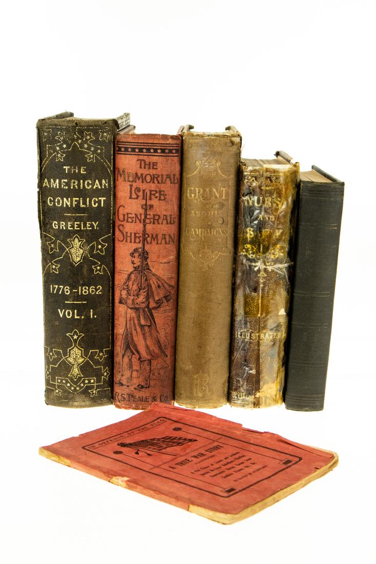 6V US History ANTIQUE CIVIL WAR HISTORY Decorative: 6V US History ANTIQUE CIVIL WAR HISTORY Decorative Leatherbound Illustrated Confederacy Union Abraham Lincoln Anecdotes J B McClure Defense of the Flag David W Stafford Rare Nurse and Spy Union Army W