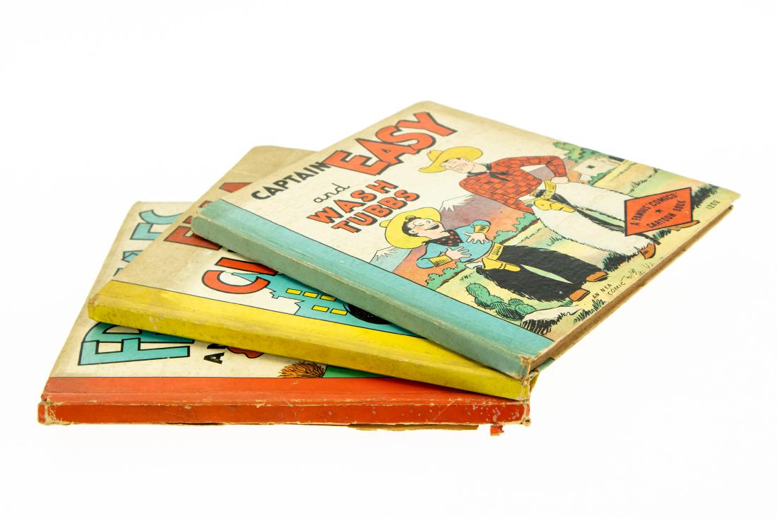 3V Antique Comic Books FAMOUS COMICS CARTOON BOOKS 1934: 3V Antique Comic Books FAMOUS COMICS CARTOON BOOKS 1934 Captain Easy and Wash Tubbs Roy Crane Ella Cinders Bill Conselman Charlie Plumb Freckles and His Friends Blosser Whitman Publishing Co NEA Comic