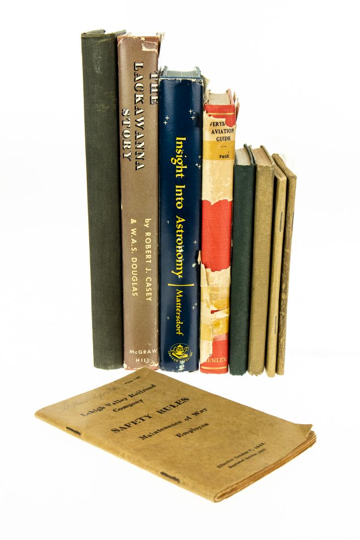 9V VINTAGE AND ANTIQUE TRANSPORTATION AND TECHNICAL: 9V VINTAGE AND ANTIQUE TRANSPORTATION AND TECHNICAL Signed Limited Edition Aviation Railroad Industry Innovation Lehigh Valley Railroad Company Safety Rules Maintenance Way Employes Erie Railroad Oper