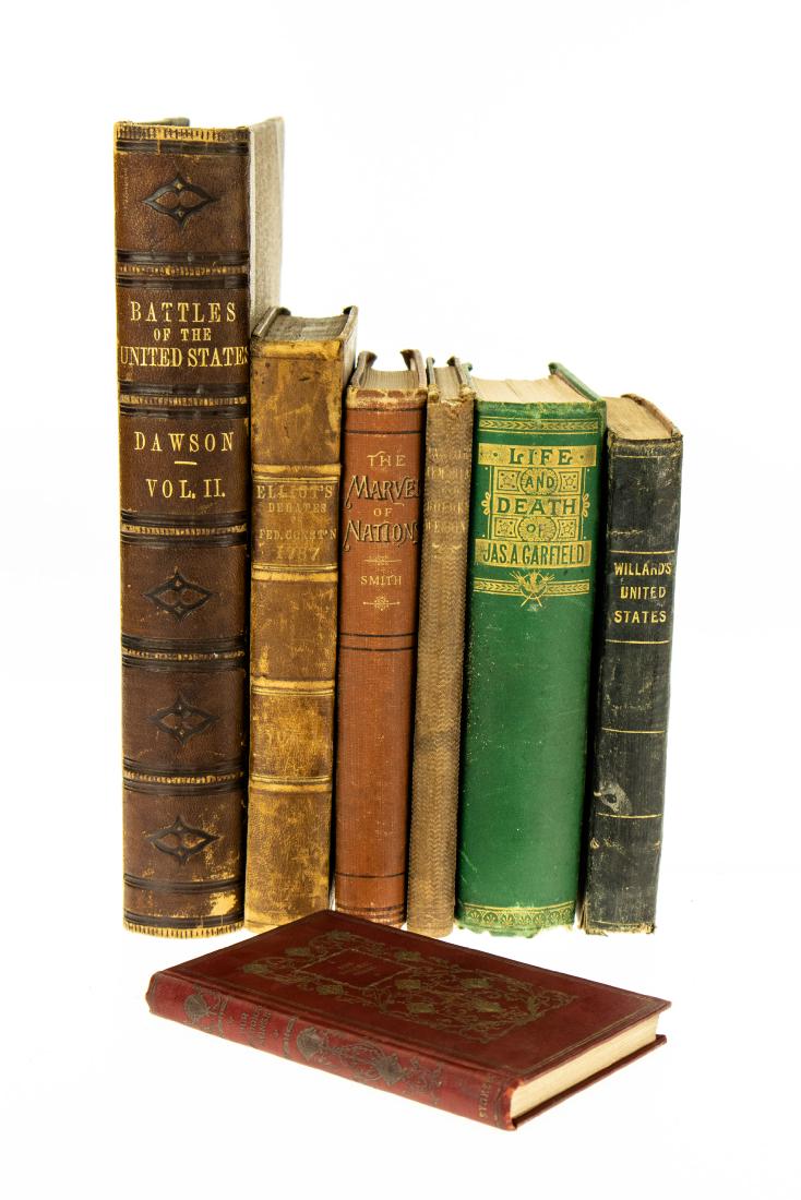 7V Collectible US History DECORATIVE ANTIQUE AMERICAN: 7V Collectible US History DECORATIVE ANTIQUE AMERICAN HISTORY Victorian Gilt Bindings Leatherbound Our National Songs George T Tobin Sermon Proceedings Addresses 50th Anniversary Rev John Nelson Leice