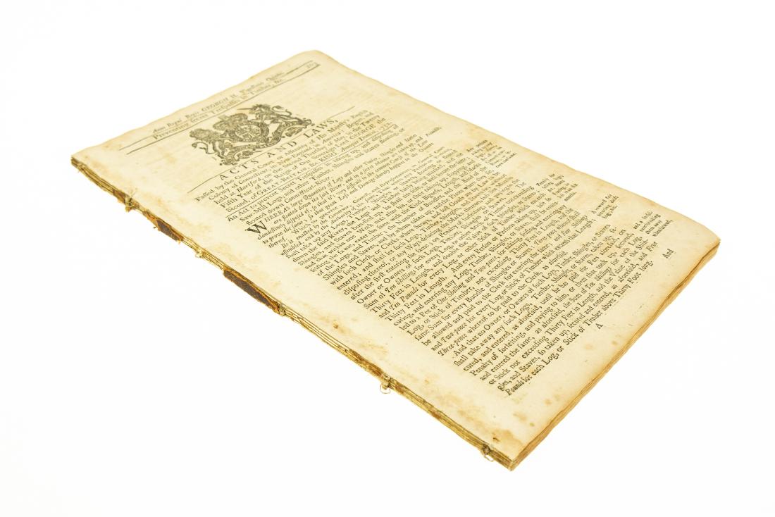 ACTS AND LAWS OF HIS MAJESTYS ENGLISH COLONY OF: ACTS AND LAWS OF HIS MAJESTYS ENGLISH COLONY OF CONNECTICUT 1752-1768 Antique Colonial History King George II America New England Timber Trespasses Wolves Thieves Vagabonds Prisoners of War Jury-Men W