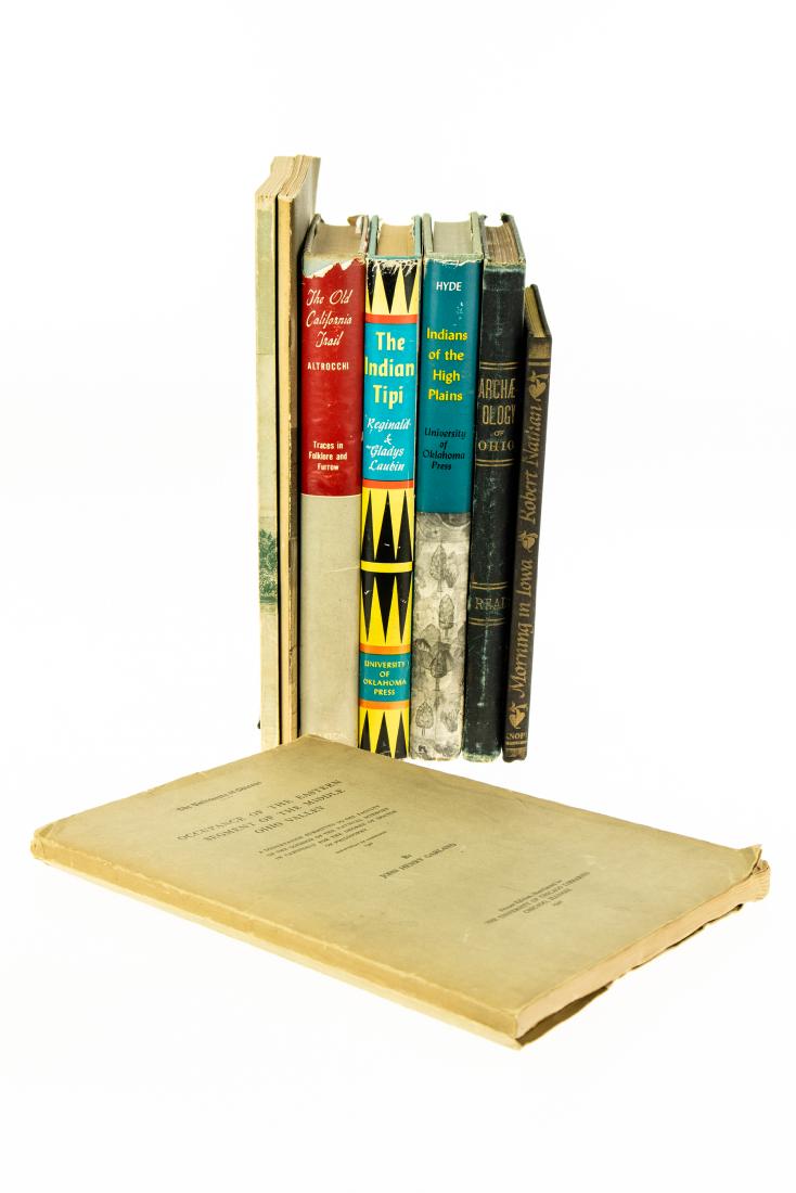 8V VINTAGE AND ANTIQUE HISTORY OF AMERICAN WEST AND: 8V VINTAGE AND ANTIQUE HISTORY OF AMERICAN WEST AND MIDWEST Native Americans Tipi High Plains George E Hyde Laubin Morning in Iowa Robert Nathan Archaeology Ohio M C Read Old California Trail Folklore