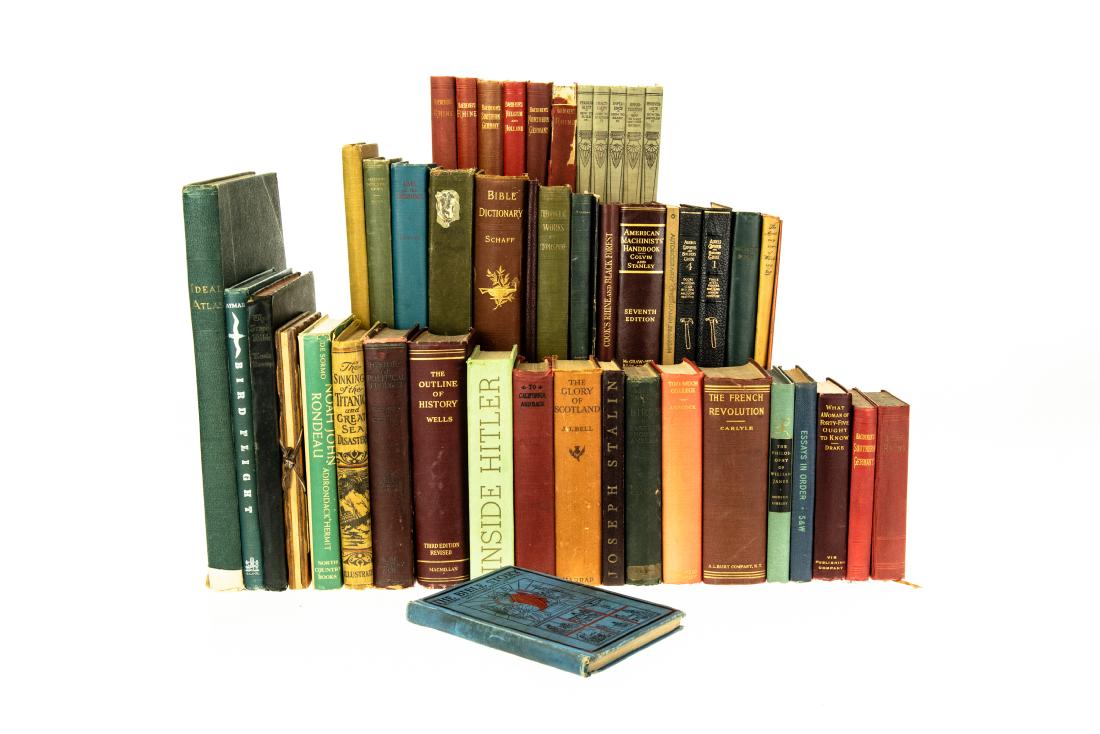 COLLECTIBLE VINTAGE AND ANTIQUE ESTATE BOOKS Travel: COLLECTIBLE VINTAGE AND ANTIQUE ESTATE BOOKS Travel History Philosophy Theology Technology ornithology NYS Inside Hitler Noah John Rondeau Graphic Bible Bird Flight Too Much College Baedeker Machinist