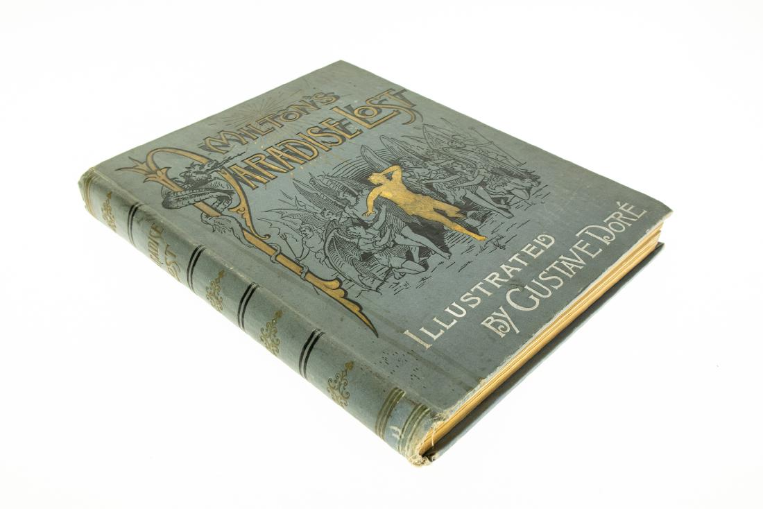 John Milton MILTONS PARADISE LOST Illustrated by: John Milton MILTONS PARADISE LOST Illustrated by Gustave Dore Decorative Gilt Illustrated Plates Altemus Edition Henry C Walsh Epic Poem Blank Verse Fall of Man Title: Milton's Paradise Lost. Illustra