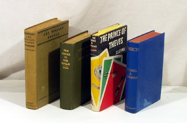 5V Slavery BIOGRAPHY Burglar Thieves Lawyer 1sts: This auction lot includes the following group of titles: - From Boniface to Bank Burglar by George M. White - Dated 1907 by The Seaboard Publishing Co. - The Prince of Thieves: A Biography of Georg