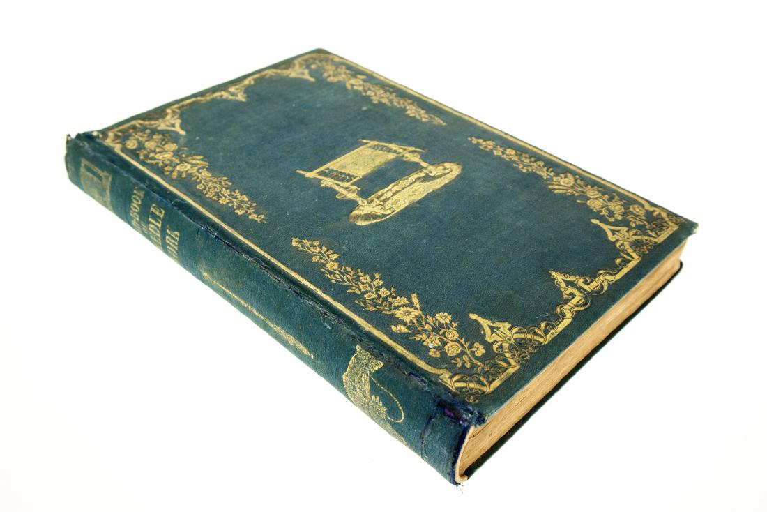 Miss Lambert THE HAND‾BOOK OF NEEDLEWORK 1842: Miss Lambert THE HAND‾BOOK OF NEEDLEWORK 1842 First Edition Frances Lambert Decorative Gilt Engraved Illustrations J J Butler Tapestry Fabric Patterns Implements Framing Stitches Embroidery Croc