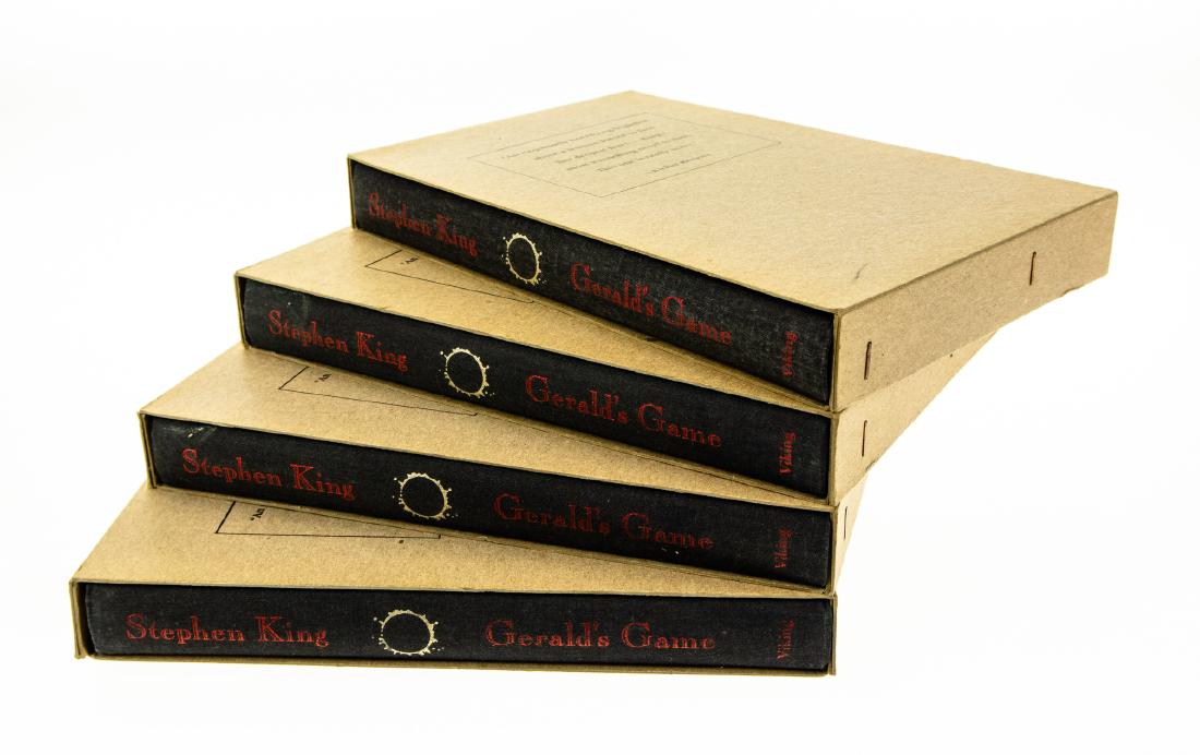 4V Stephen King GERALDâ€™S GAME 1992 Special Edition: 4V Stephen King GERALDâ€™S GAME 1992 Special Edition ABA 1992 Convention Viking Slipcase American Author Horror Fiction Literature Collectible Limited Four Copies Book Details: Four copies of Ger