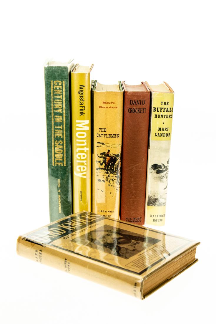 6V Vintage and Antique HISTORY OF AMERICAN WEST: 6V Vintage and Antique HISTORY OF AMERICAN WEST Author‾Signed First Edition Buffalo Cattlemen Ranchers Settlers Pioneers Nature American Indians Rio Grande Far Marias Mari Sandoz Hard Knocks Har