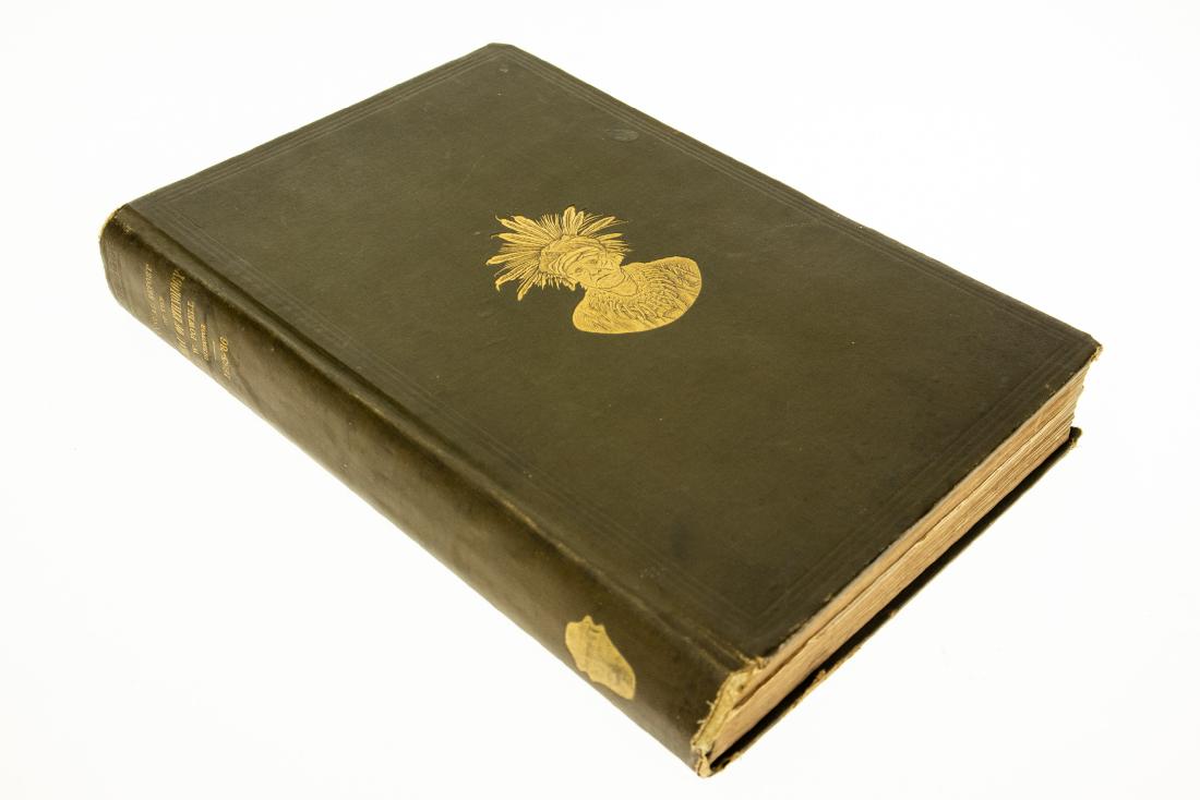 J W Powell SEVENTH ANNUAL REPORT OF THE BUREAU OF: J W Powell SEVENTH ANNUAL REPORT OF THE BUREAU OF ETHNOLOGY TO THE SECRETARY OF THE SMITHSONIAN INSTITUTION 1885‾â€™86 1891 First Edition Illustrated Color Plates Color Folding Map Native A