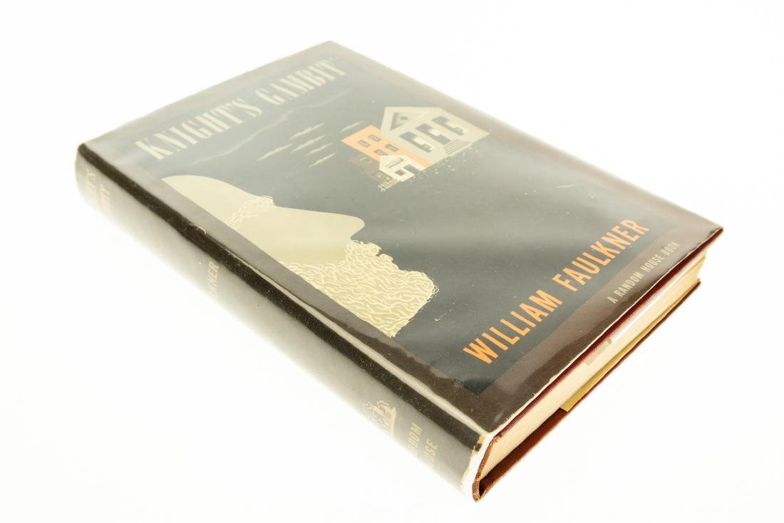 William Faulkner KNIGHTâ€™S GAMBIT 1949 First Printing: William Faulkner KNIGHTâ€™S GAMBIT 1949 First Printing in Dust Jacket Short Story Collection American Author Attorney Gavin Stevens Yoknapatawpha County Mississippi Novel Smoke Monk Hand Upon the