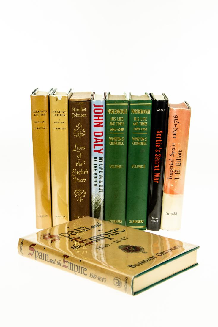 9V COLLECTIBLE VINTAGE AND ANTIQUE ESTATE BOOKS First: 9V COLLECTIBLE VINTAGE AND ANTIQUE ESTATE BOOKS First American Printing Golf Folio Society Books‾on‾Books Spain Serbia John Daly Signed Samuel Johnson Lives English Poets Robert Montagu To