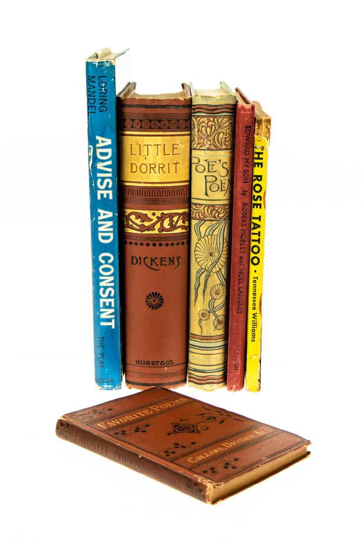 6V COLLECTIBLE VINTAGE AND ANTIQUE LITERATURE First: 6V COLLECTIBLE VINTAGE AND ANTIQUE LITERATURE First Edition Poetry Tennessee Williams Rose Tattoo Collins Dryden Marvell Decorative Victorian Gilt Bindings Edward My Son Play Robert Norley Noel Langle