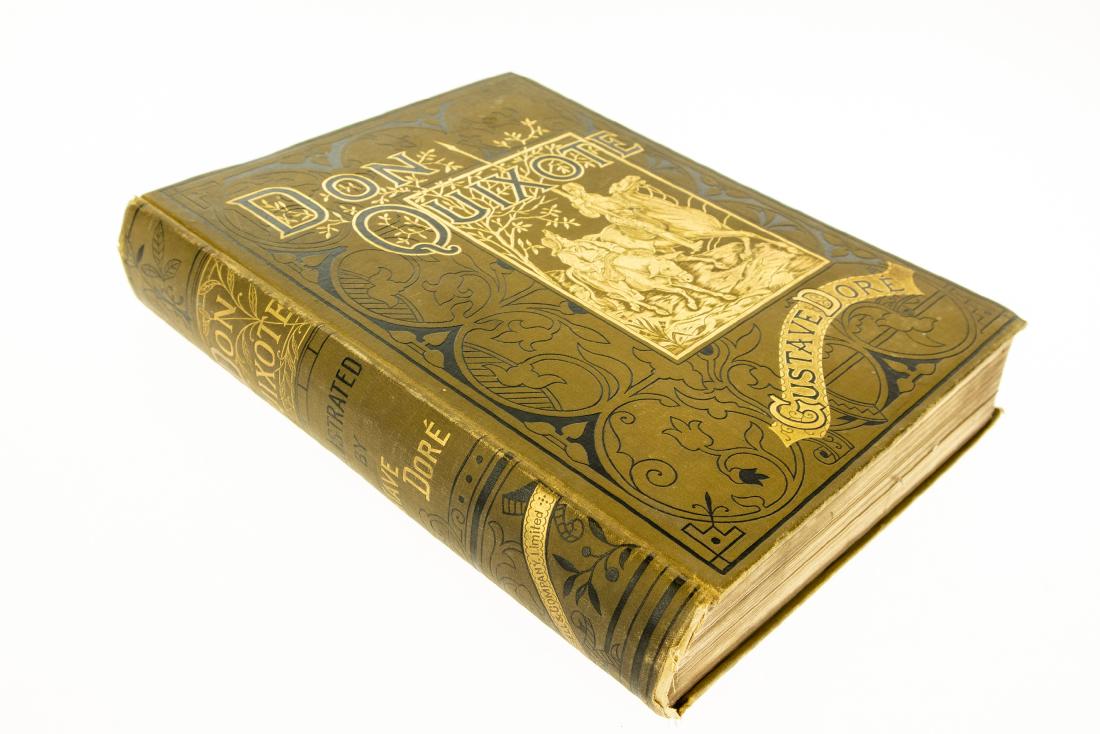 Cervantes and Dore THE HISTORY OF DON QUIXOTE c1880: Cervantes and Dore THE HISTORY OF DON QUIXOTE c1880 Victorian Gilt Engraved Illustrations Gustave Dore J W Clark Thomas Teignmouth Shore Novel Decorative Novel Fiction Title: The History of Don Quixot