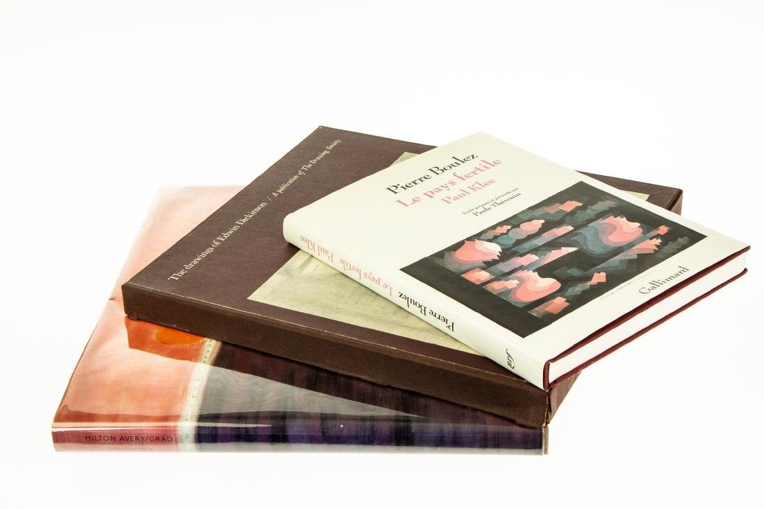 3V SCARCE MODERN ART HISTORY First Edition Le Pays: 3V SCARCE MODERN ART HISTORY First Edition Le Pays Fertile Paul Klee Pierre Boulez Original Dust Jacket Fold‐Out Music Edwin Dickinson Drawings Lloyd Goodrich Slipcase Milton Avery Bonnie Le