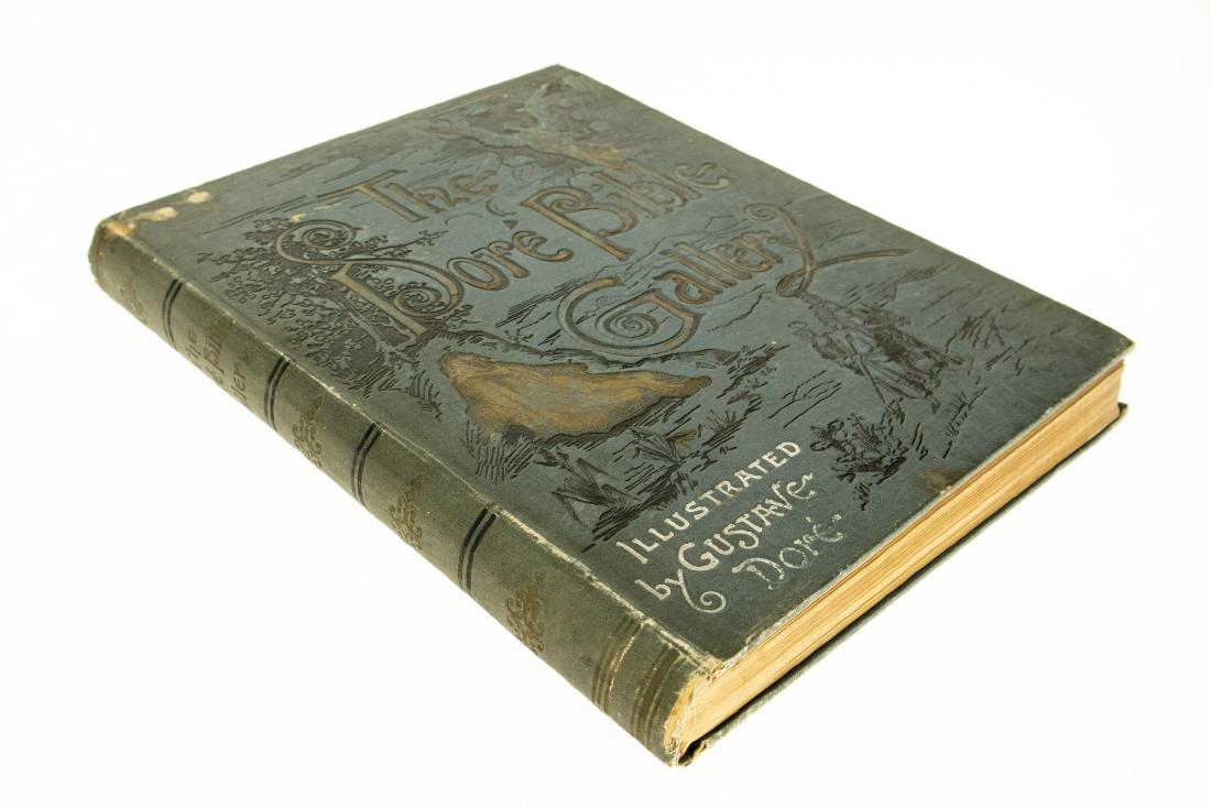 Gustave Dore THE DORE BIBLE GALLERY c1880 Decorative: Gustave Dore THE DORE BIBLE GALLERY c1880 Decorative Victorian Gilt Illustrated Engraved French Artist Title: The Dore Bible Gallery; Containing One Hundred Superb Illustrations and a Page of Explanat