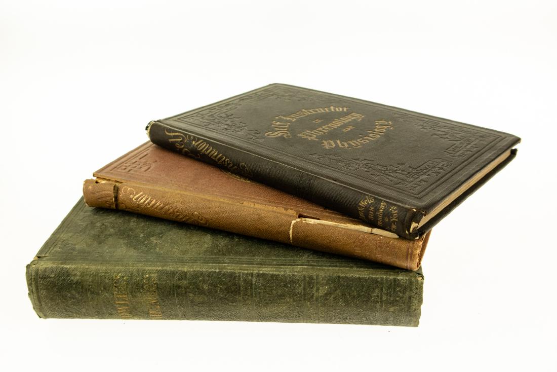 Quackery â€“ 3V ANTIQUE PHRENOLOGY Victorian Gilt: Quackery â€“ 3V ANTIQUE PHRENOLOGY Victorian Gilt Medicine Illustrated Engravings Physiology Character Mental Phenomena Organs Fowler′s Practical Phrenology Illustrated Self‐I